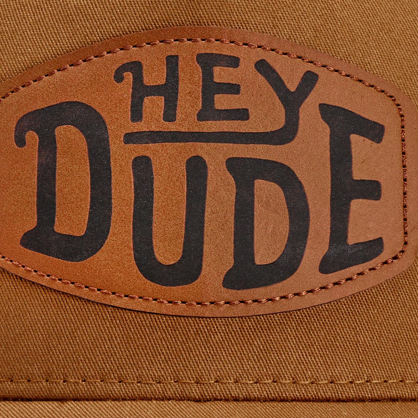 Leather Buckle Patch Trucker - Coyote Brown - Image 3