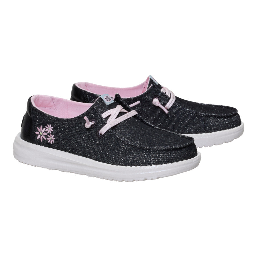 Wendy Youth Shimmer Flower - Charcoal - Image 2